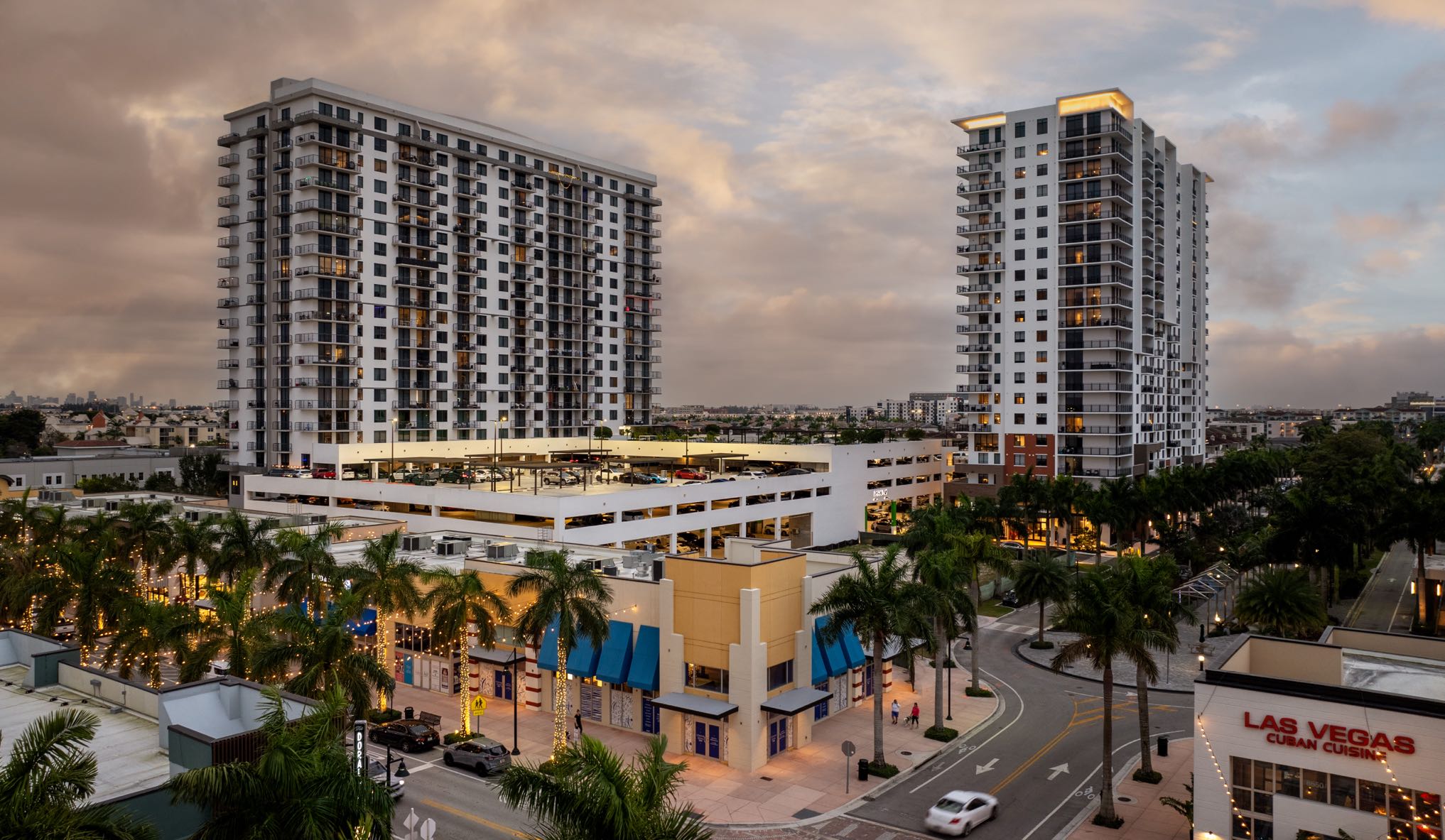View of Towers from Downtown Doral